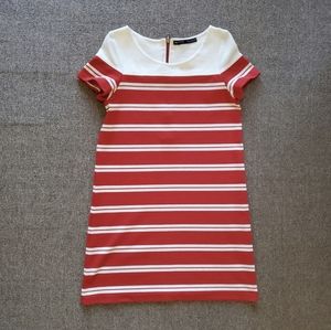 ZARA Red Striped Dress